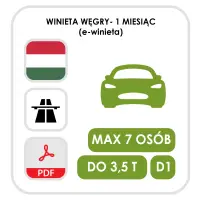 Węgry 1 miesiąc - kat. D1 (e-winieta)